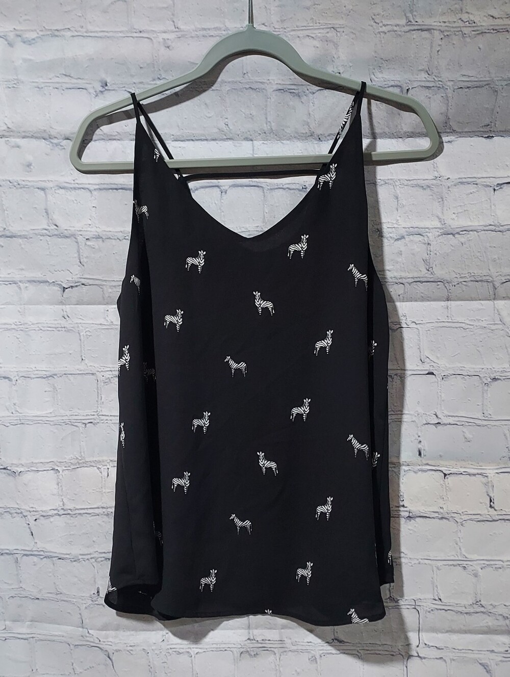 Loft Women's Zebra Print Cami Size Medium Petite MP Animals